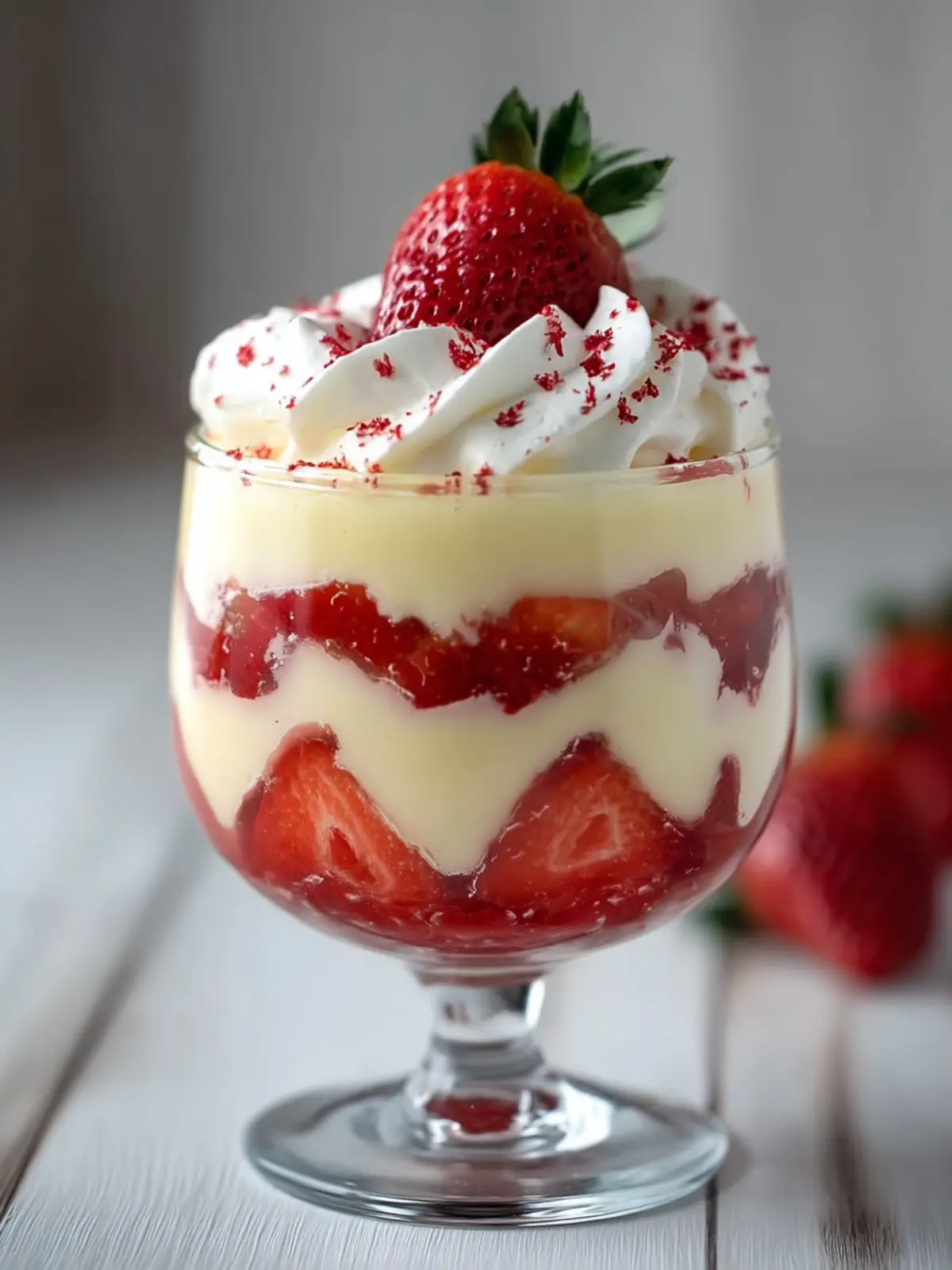Creamy Strawberry Parfait Dessert First Image
