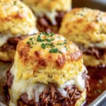 Cheesy Pulled Beef Biscuits First Image