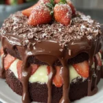 Decadent Chocolate Strawberry Cake First Image