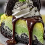 Mint Chocolate Oreo Cheesecake First Image