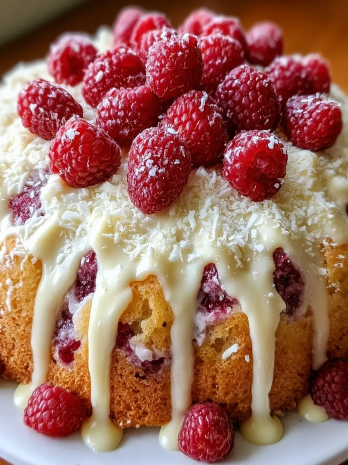 Raspberry Cake with White Chocolate First Image