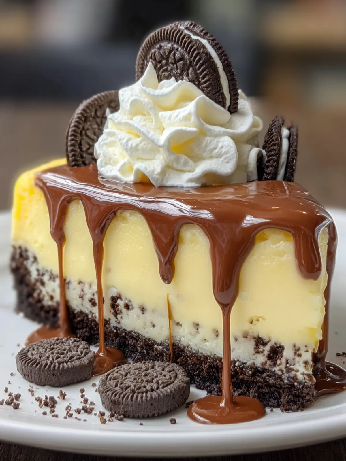 Creamy Chocolate Cookie Cheesecake First Image