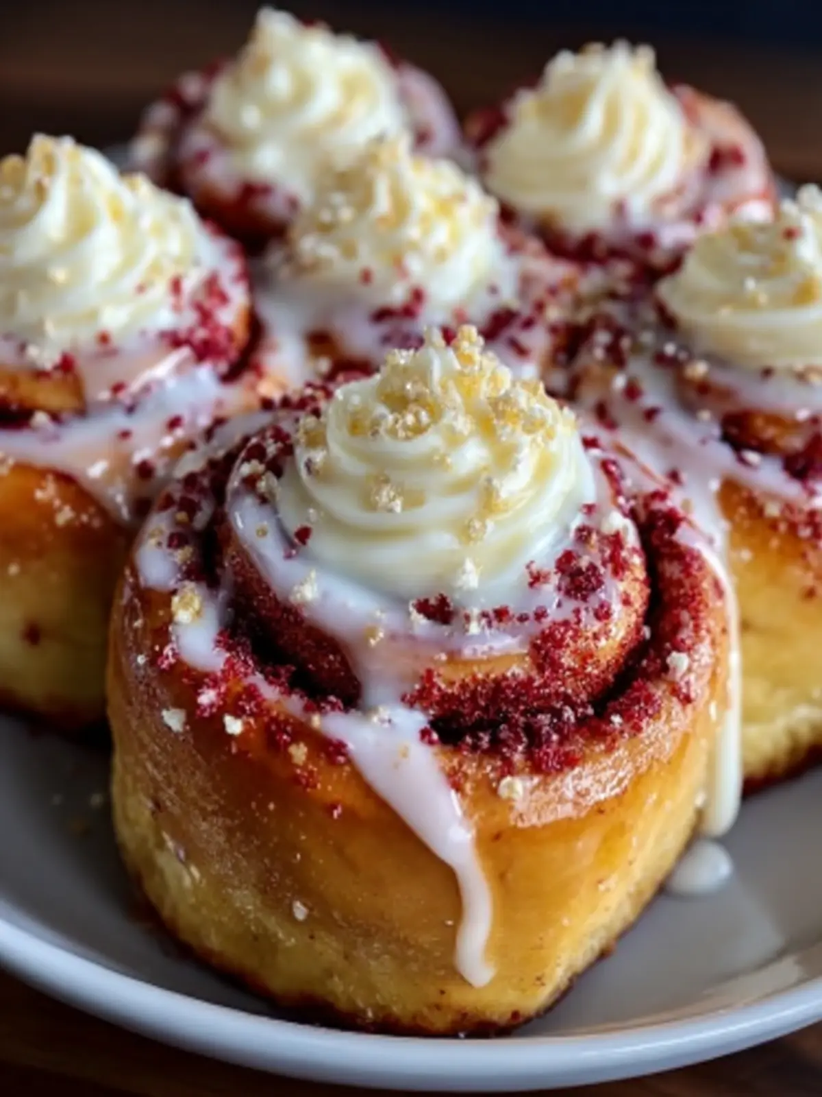 Decadent Red Velvet Cinnamon Rolls First Image