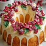 Festive Holiday Wreath Cake First Image