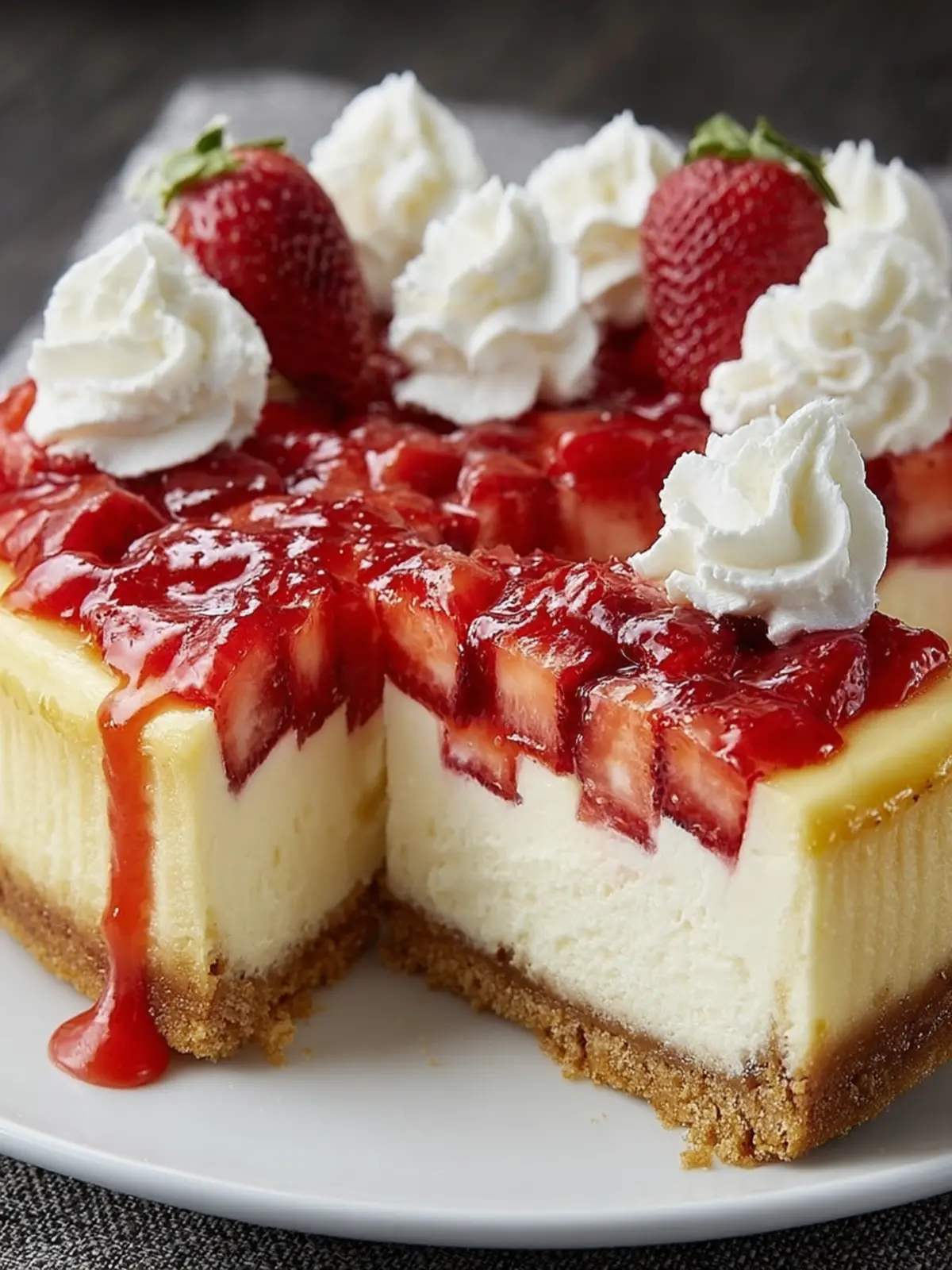 Strawberry Topped Cheesecake Delight First Image