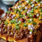 Chili Cheese Hot Dog Casserole First Image