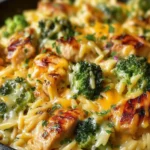 One Pot Cheesy Chicken and Broccoli Orzo First Image