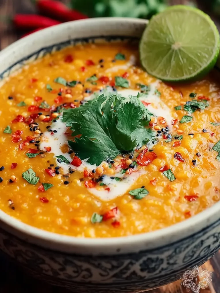 Creamy Thai Coconut Red Lentil Soup First Image