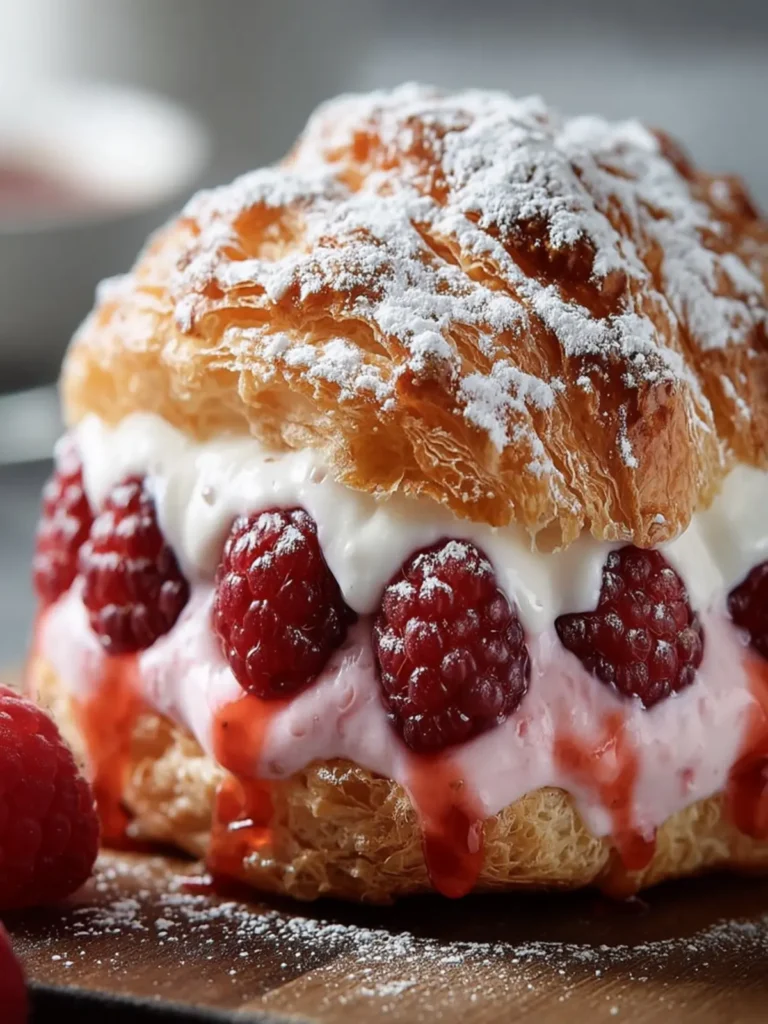 Creamy Raspberry Puff Pastry Dessert First Image