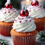 Festive Holiday Ornament Cupcakes First Image