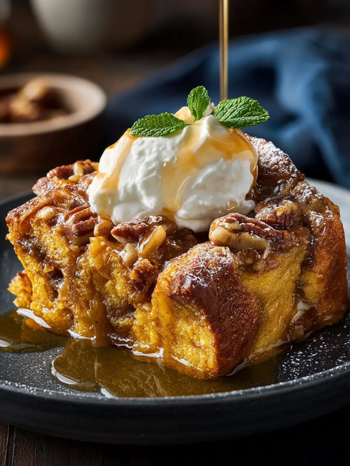 Irresistible Pumpkin Pecan Bread Pudding Recipe Delight First Image