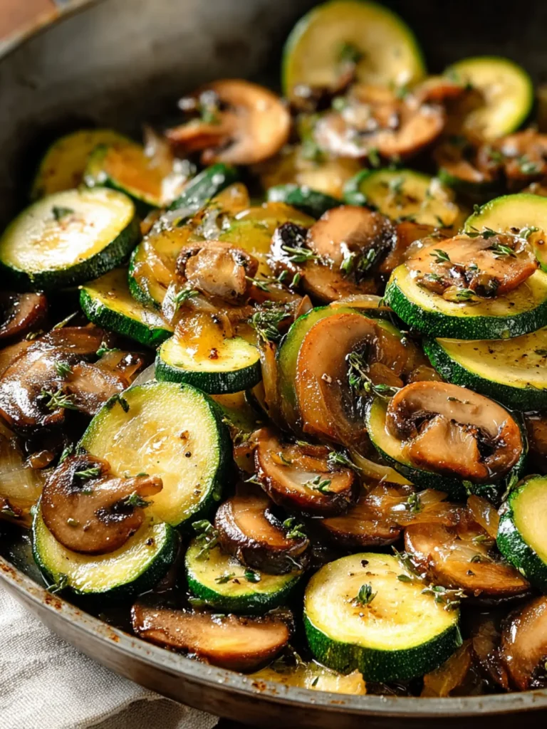 Savory Skillet Zucchini and Mushrooms First Image