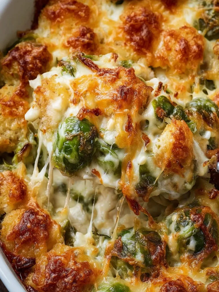 Cheesy Brussels Sprout Casserole First Image