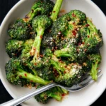 Roasted Broccoli with Chili Garlic Oil and Parmesan First Image