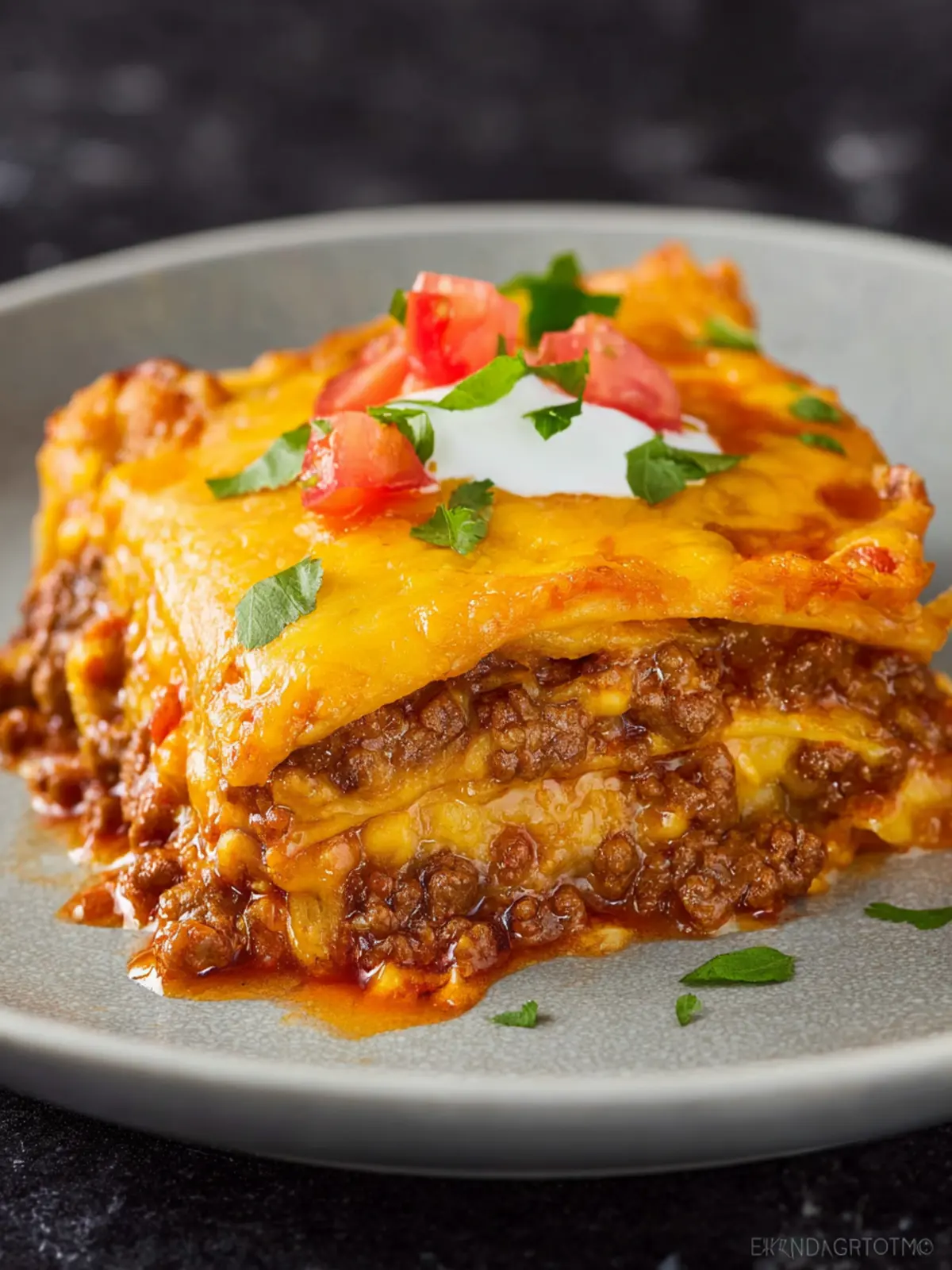 Ground Beef Enchilada Casserole First Image