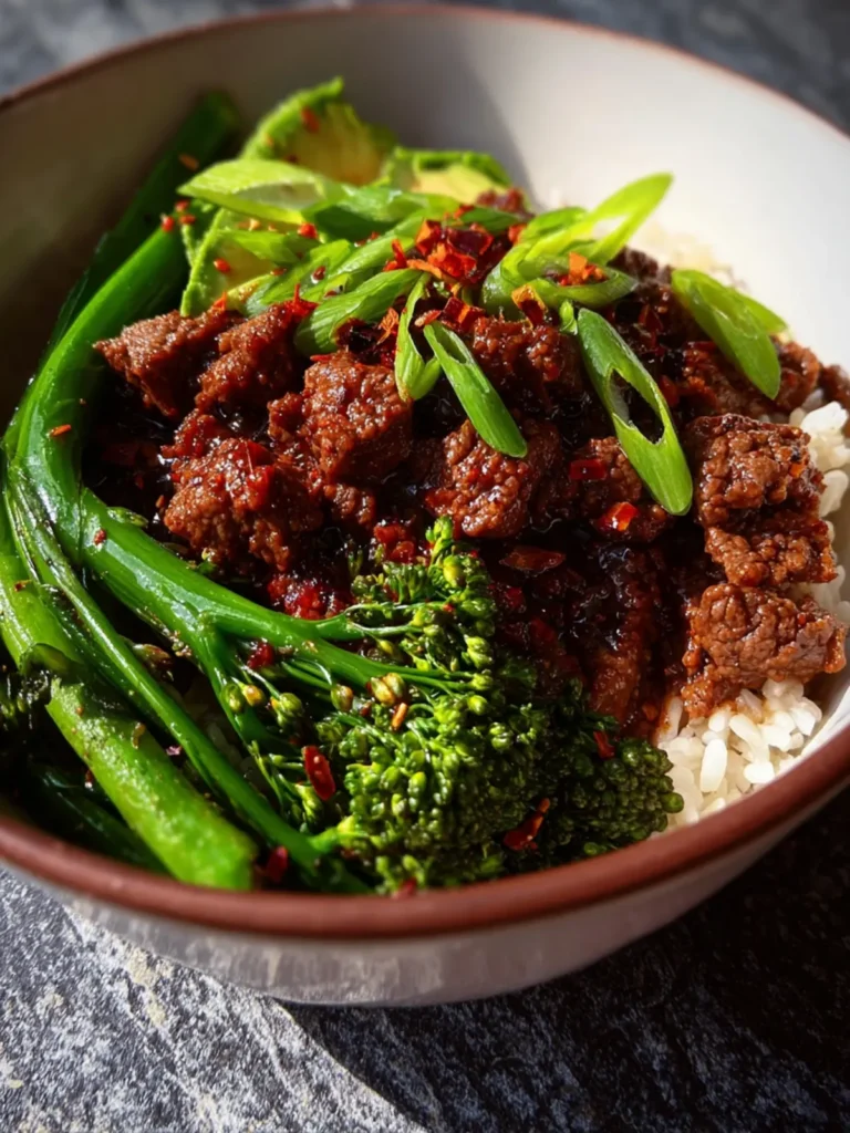 Gochujang Beef and Broccolini Bowls First Image