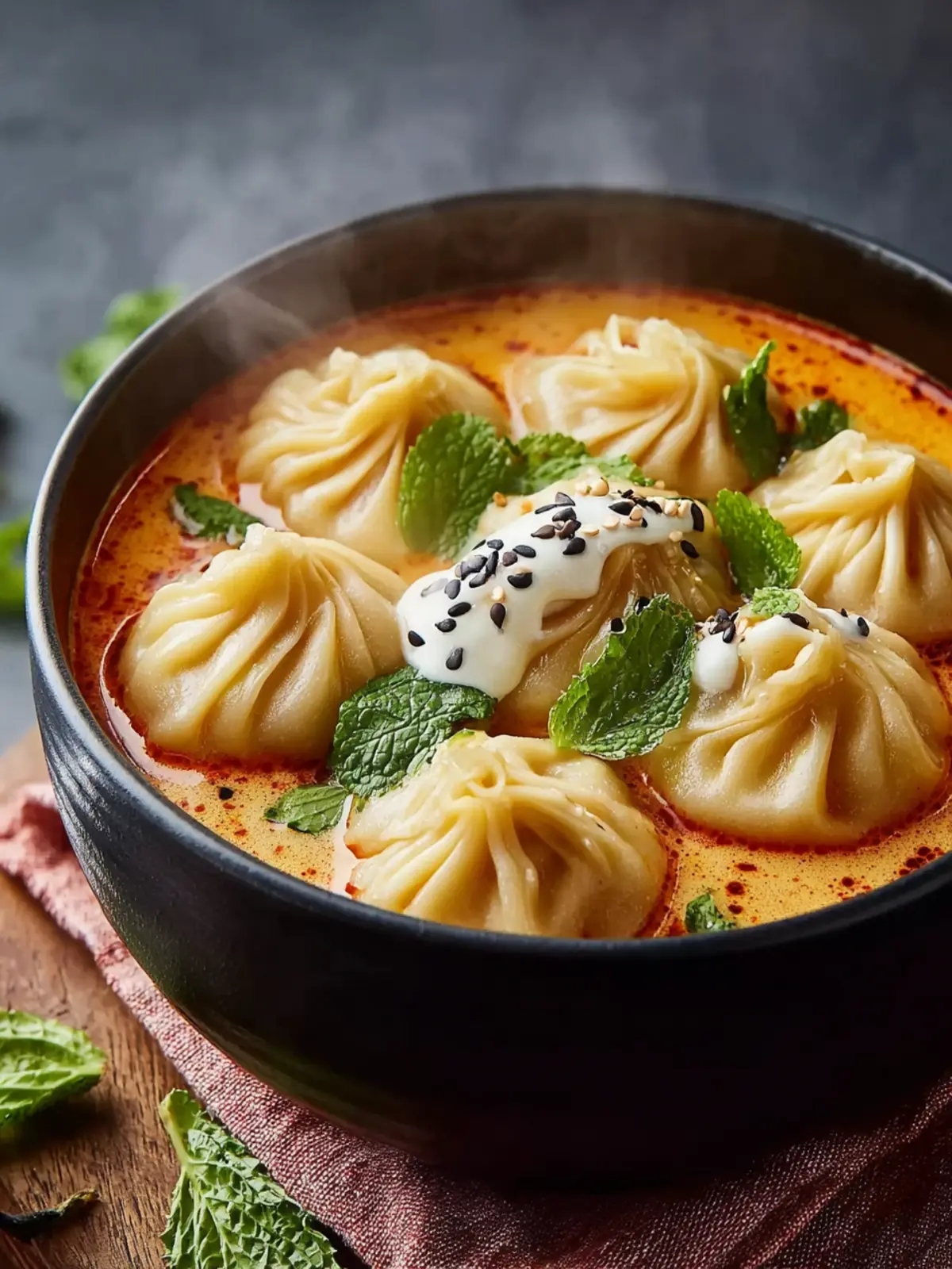 Spicy Thai Red Curry Soup Dumplings First Image
