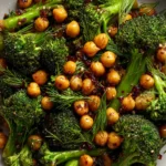 GARLIC BROCCOLI STIR FRY WITH CHICKPEAS First Image