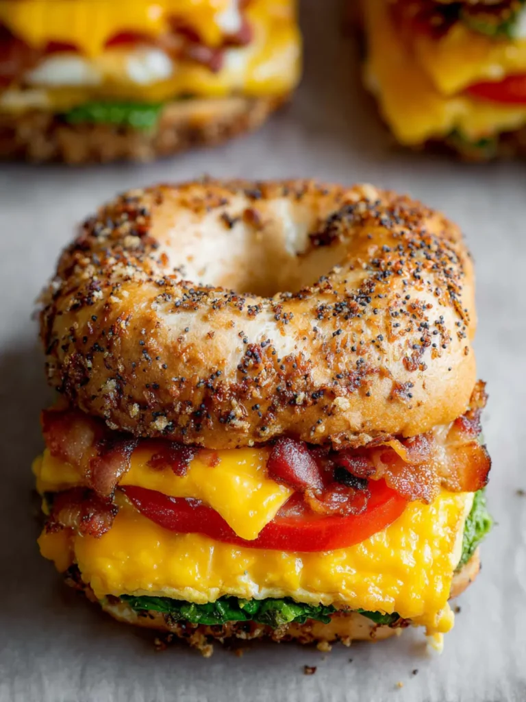 Breakfast Bagel Sandwich Recipe First Image