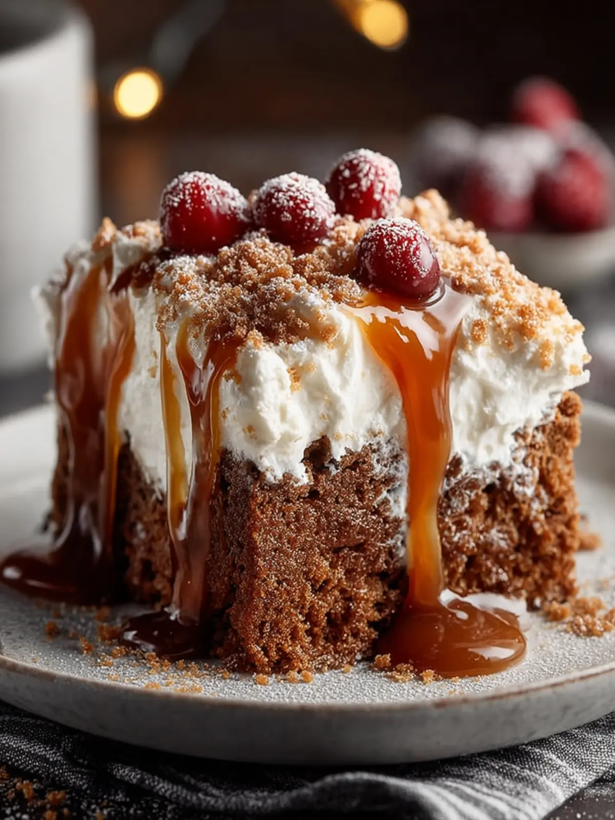 Gingerbread Poke Cake First Image
