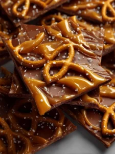 The Best Salted Caramel Pretzel Bark First Image