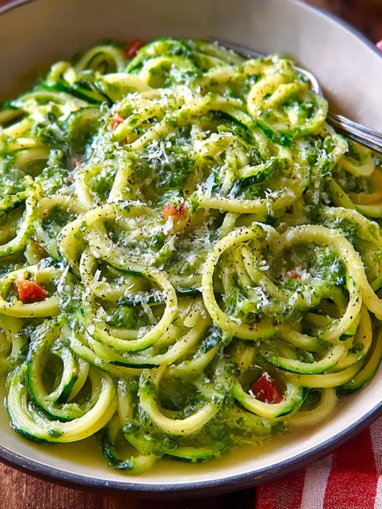 Crispy Parmesan Zucchini Noodle Alfredo Recipe Delight First Image