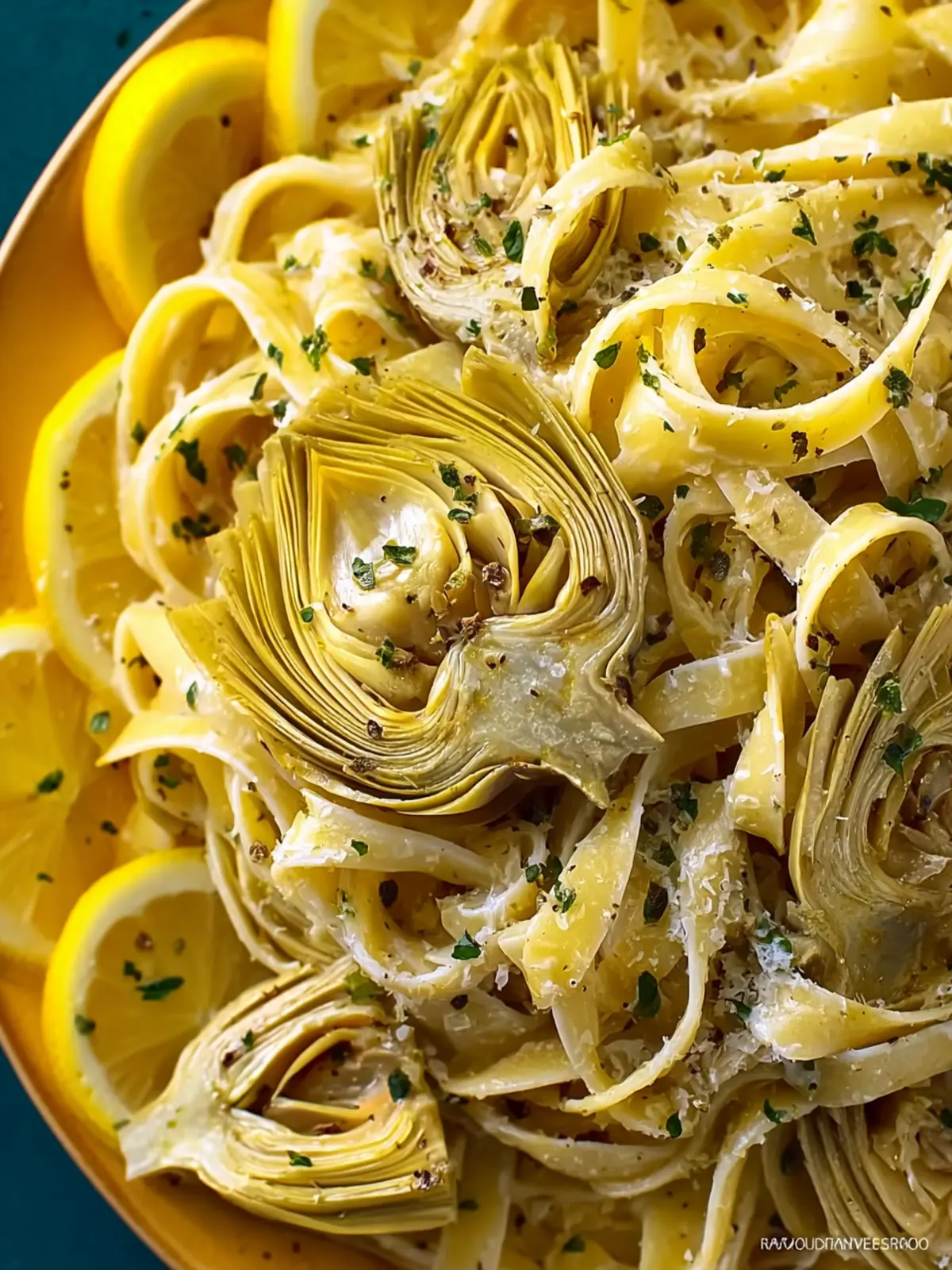 Vegan Lemon Artichoke Pasta First Image