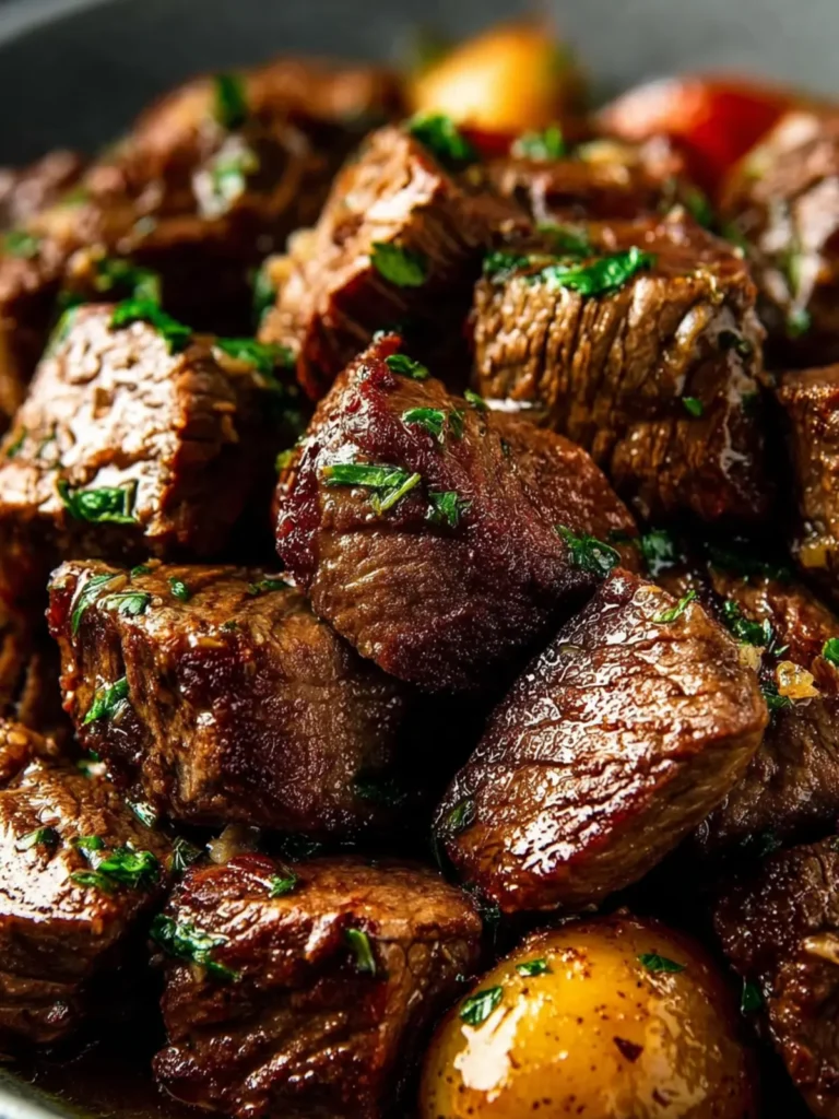 Crockpot Garlic Butter Steak Bites First Image