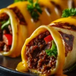 Garlic Butter Cheeseburger Rollups First Image