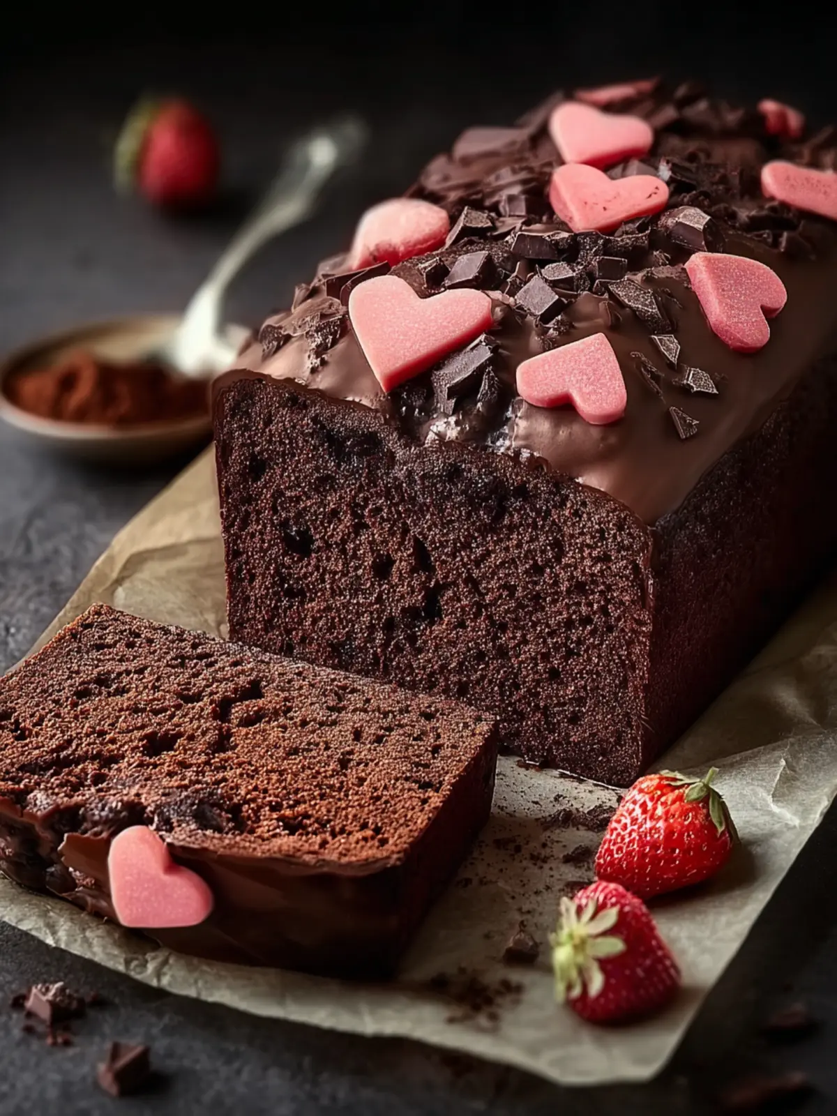 Hidden Heart Chocolate Loaf Cake First Image