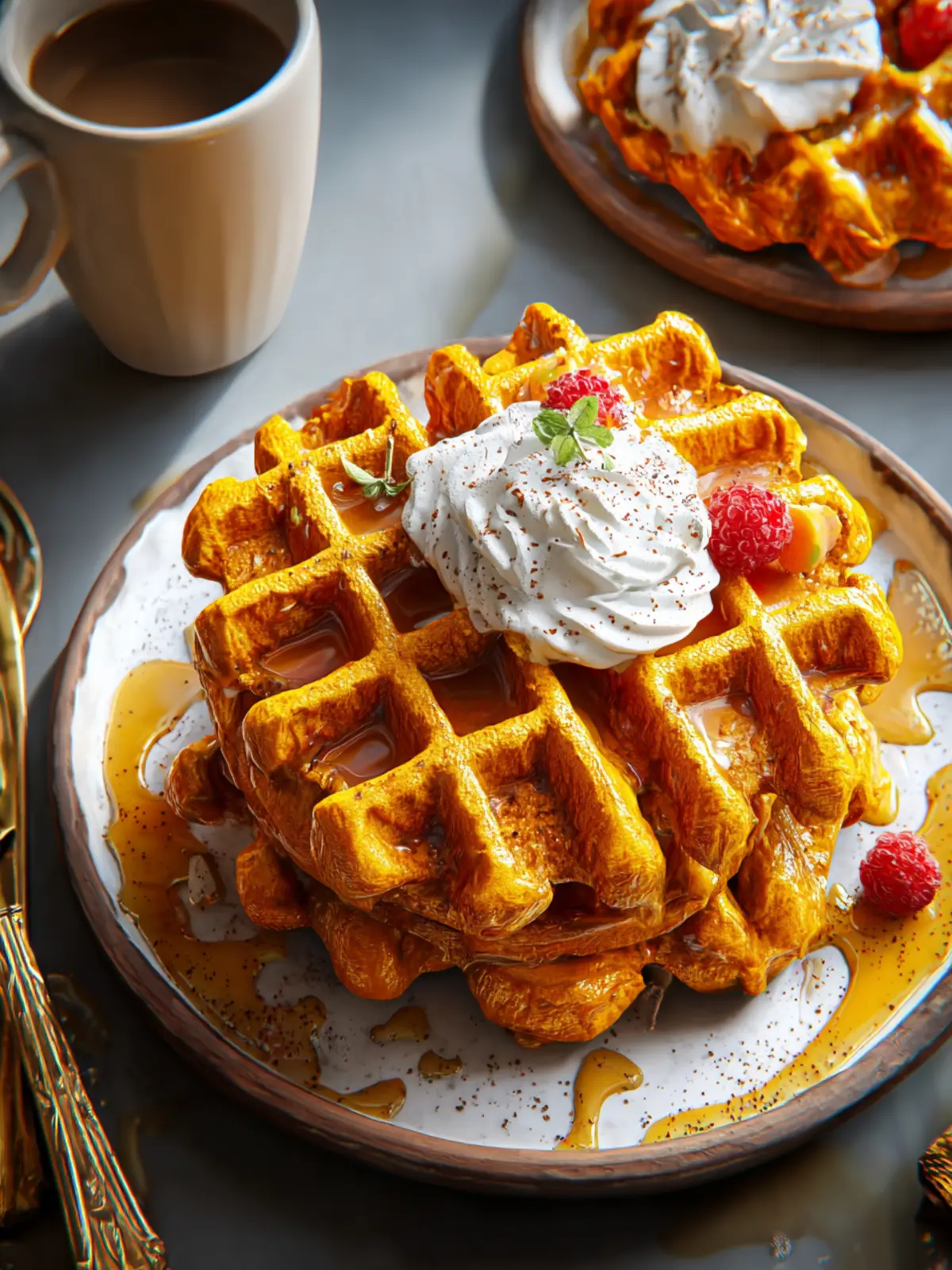 Irresistible Pumpkin Waffles: A Cozy Autumn Delight First Image