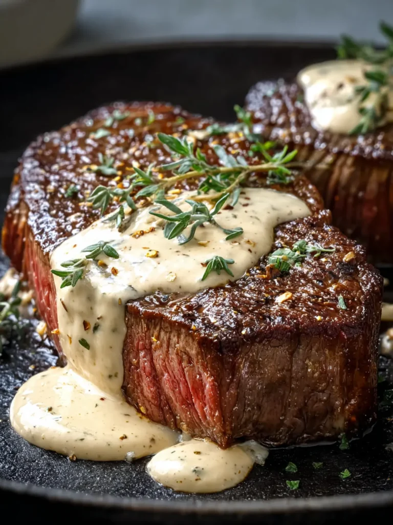 Irresistible Steak with Garlic Cream Sauce Recipe First Image