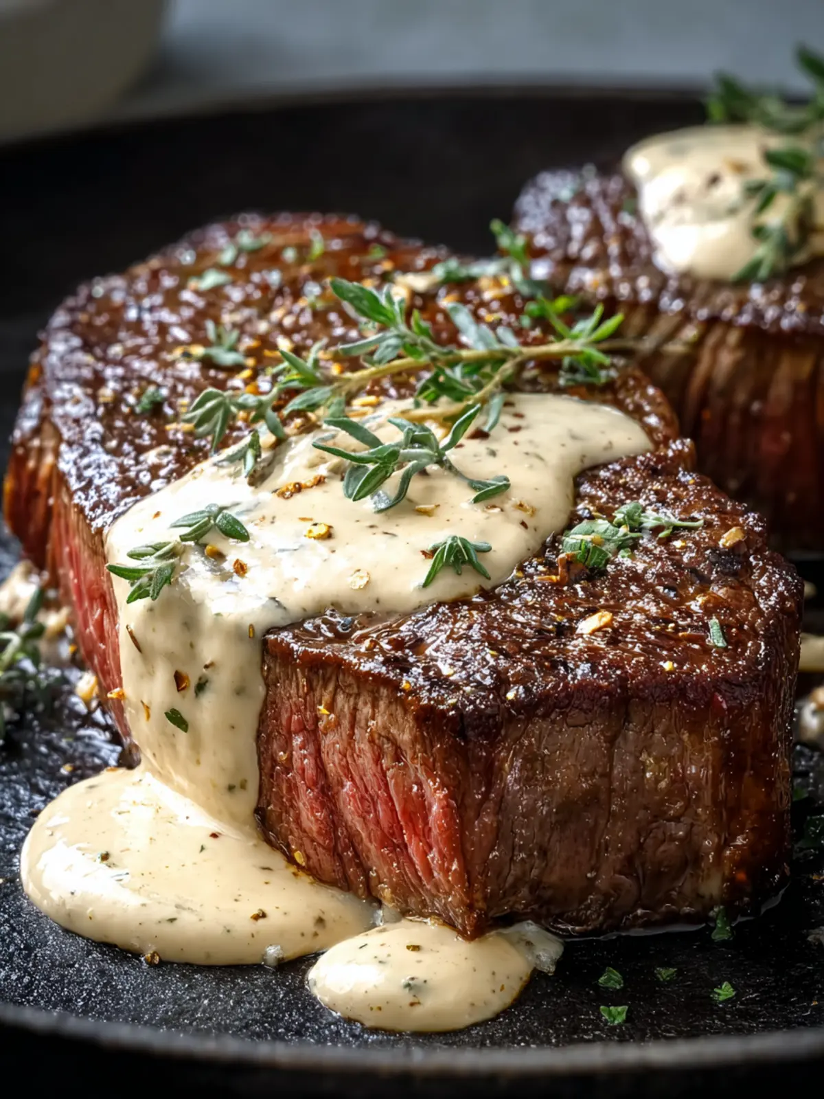 Irresistible Steak with Garlic Cream Sauce Recipe First Image