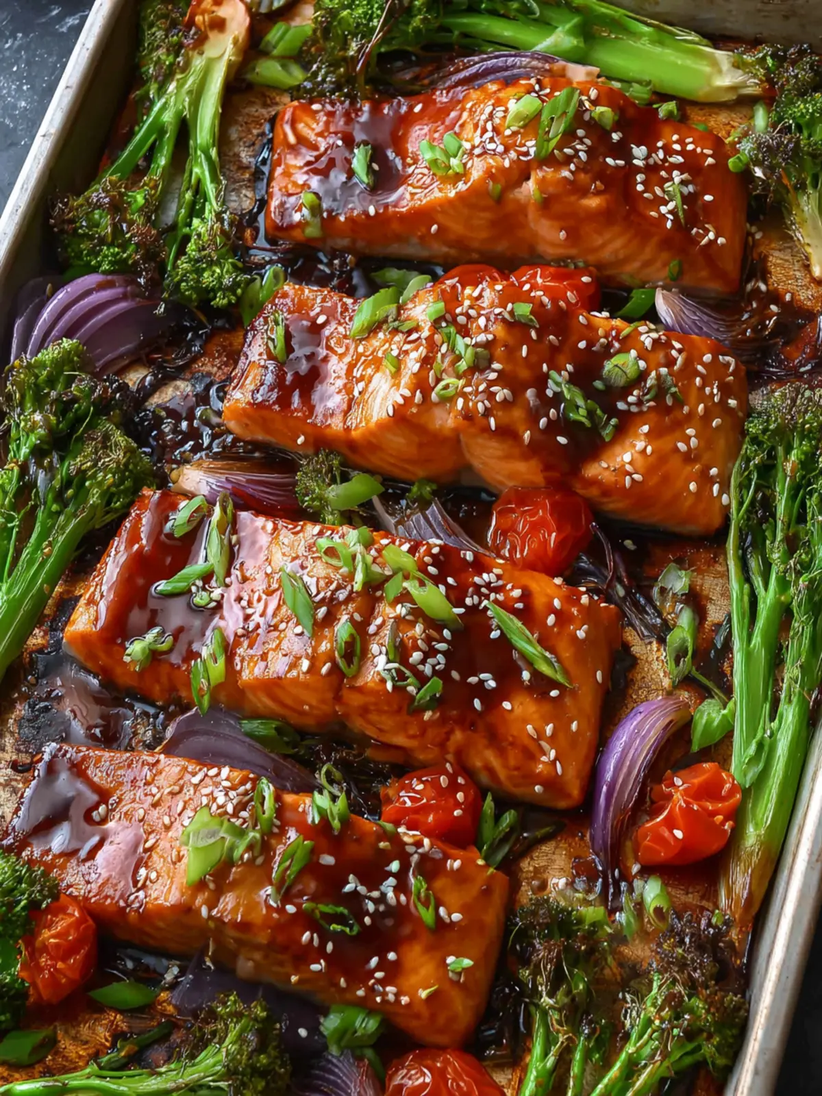 Sheet Pan Teriyaki Salmon First Image