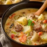 Hearty Potato and Beef Sausage Chowder Recipe for Comfort First Image