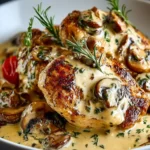 Irresistible Creamy Mushroom Asiago Chicken Recipe First Image