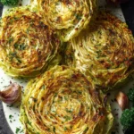 Savory Garlic Butter Roasted Cabbage Steaks Recipe First Image