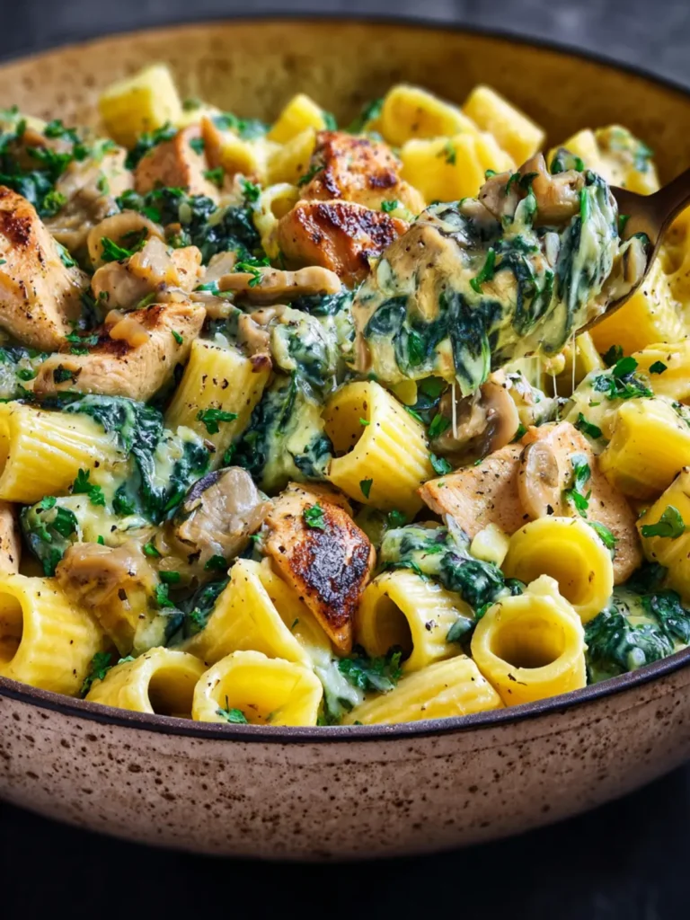 Creamy Chicken Spinach Pasta First Image