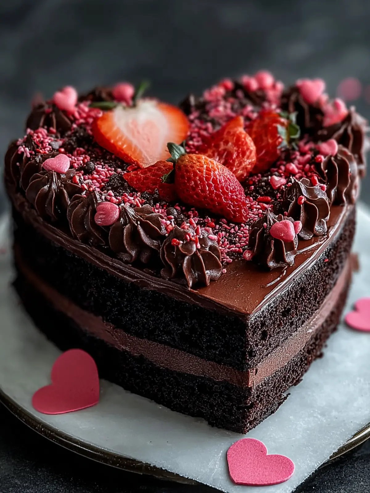the Best Valentine Chocolate Cake Recipe First Image