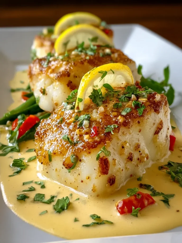 Baked Cod in Coconut Lemon Cream Sauce First Image