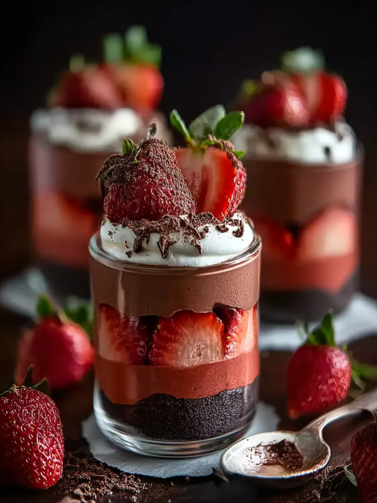 Chocolate Strawberry Mousse Cake Parfaits: An Incredible Ultimate Recipe First Image