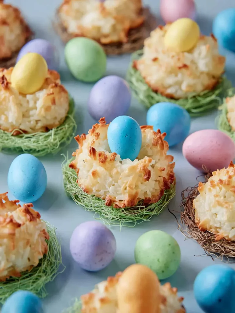 Coconut Macaroon Easter Nests First Image