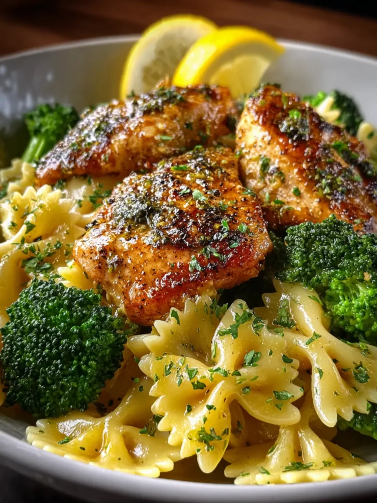 Cowboy Butter Lemon Bowtie Chicken with Broccoli First Image