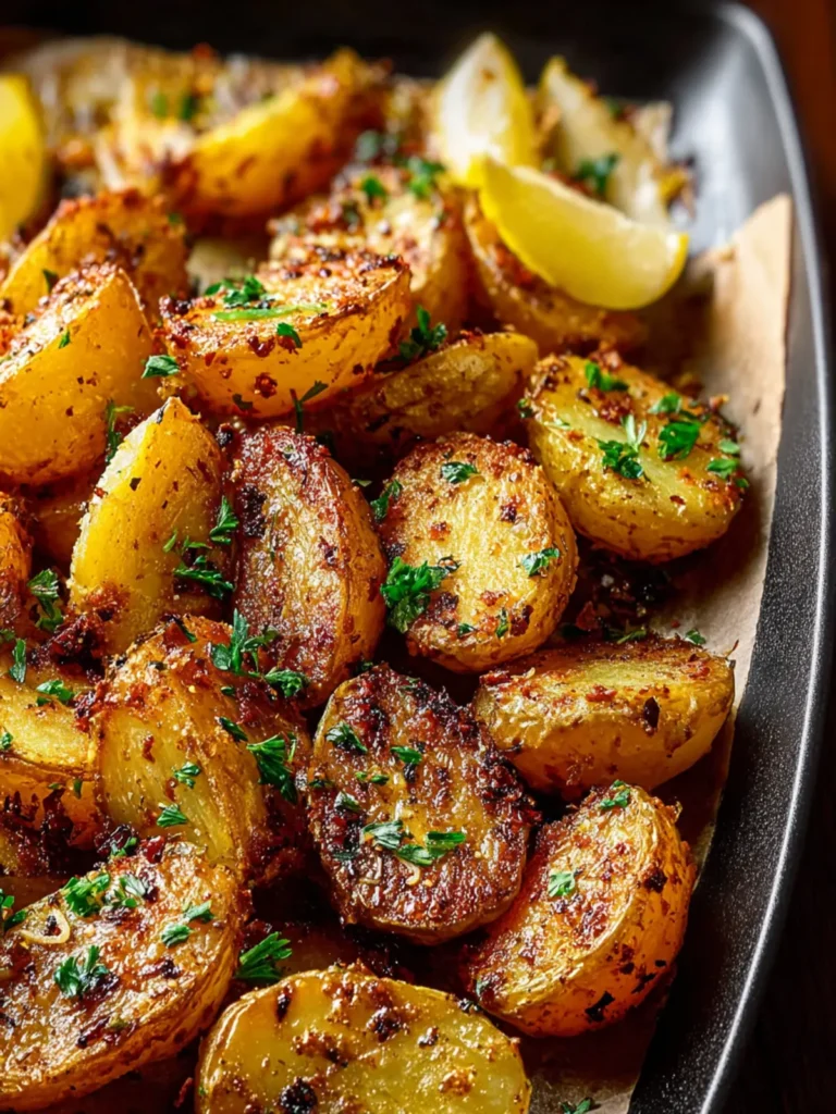 Crispy Roasted Potatoes with Lemon and Garlic Delight First Image