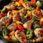 Healthy Chicken Vegetable Skillet-Quick Easy Meal First Image