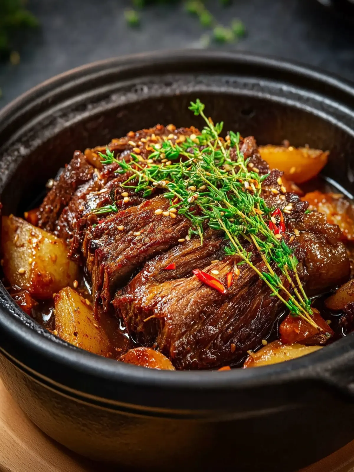 Korean Style Pot Roast: Irresistibly Tender & Flavorful Delight