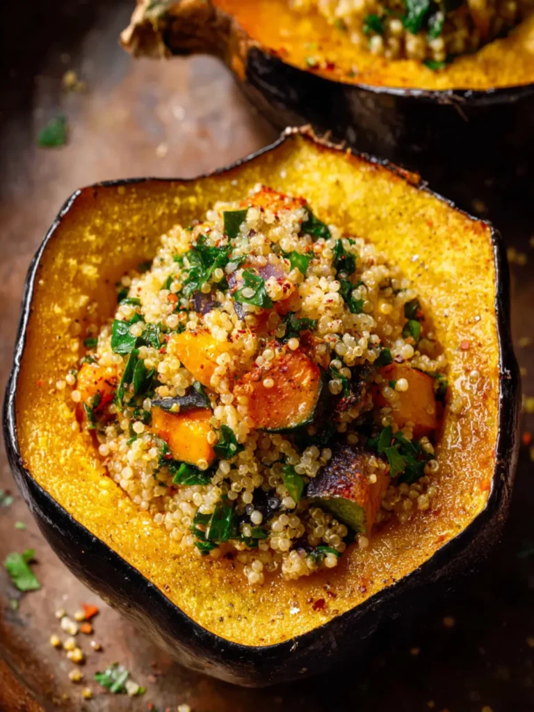 Orange Couscous Stuffed Acorn Squash First Image