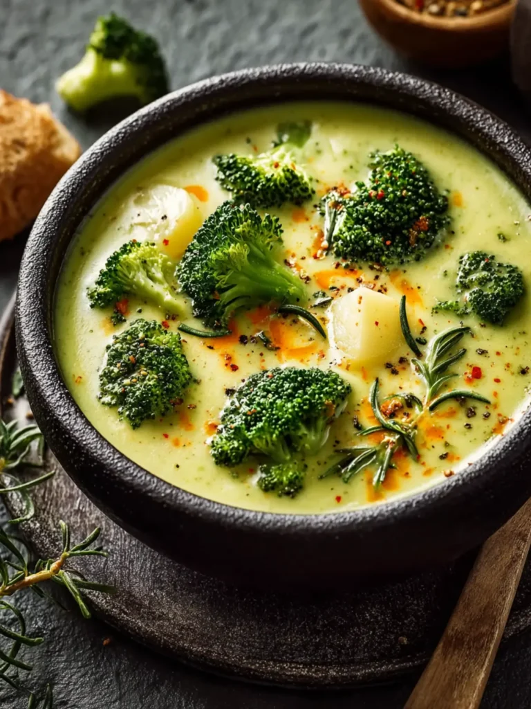 The Best Broccoli Potato Cheese Soup Recipe First Image