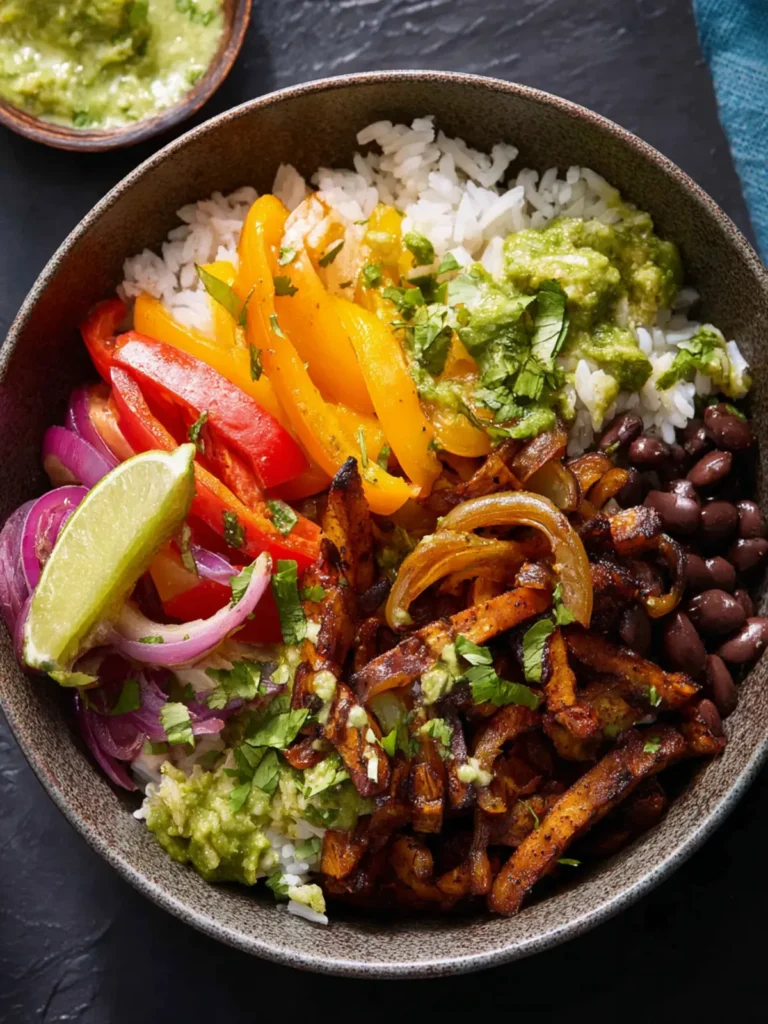 Vegetarian Fajita Veggie Bowls First Image