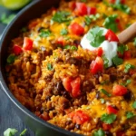One Pot Mexican Beef and Rice Casserole First Image